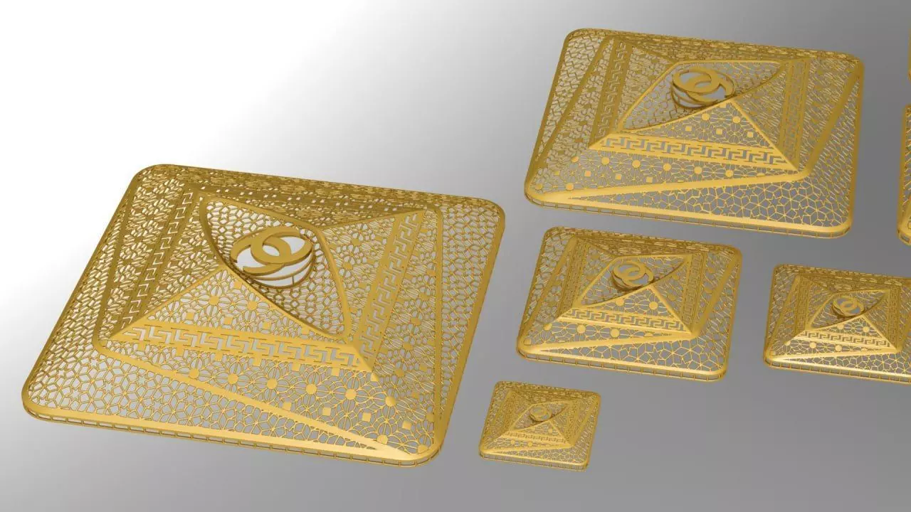 Square fusion arabic service parts 3D print model_1