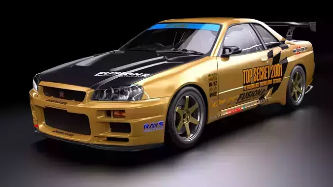 Top Secret Nissan Skyline R34 GTR