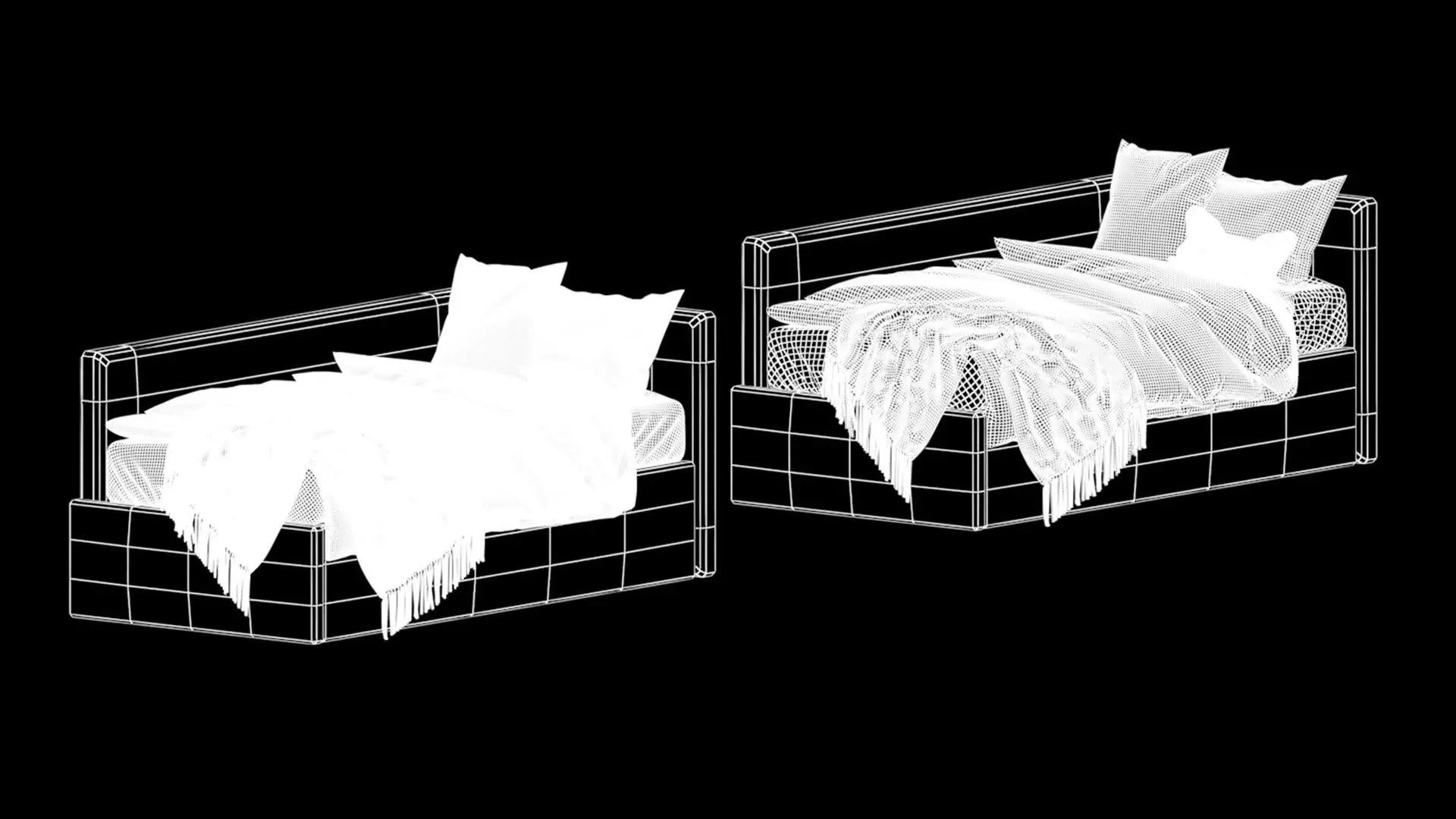 Child Bed Set 3D model_16