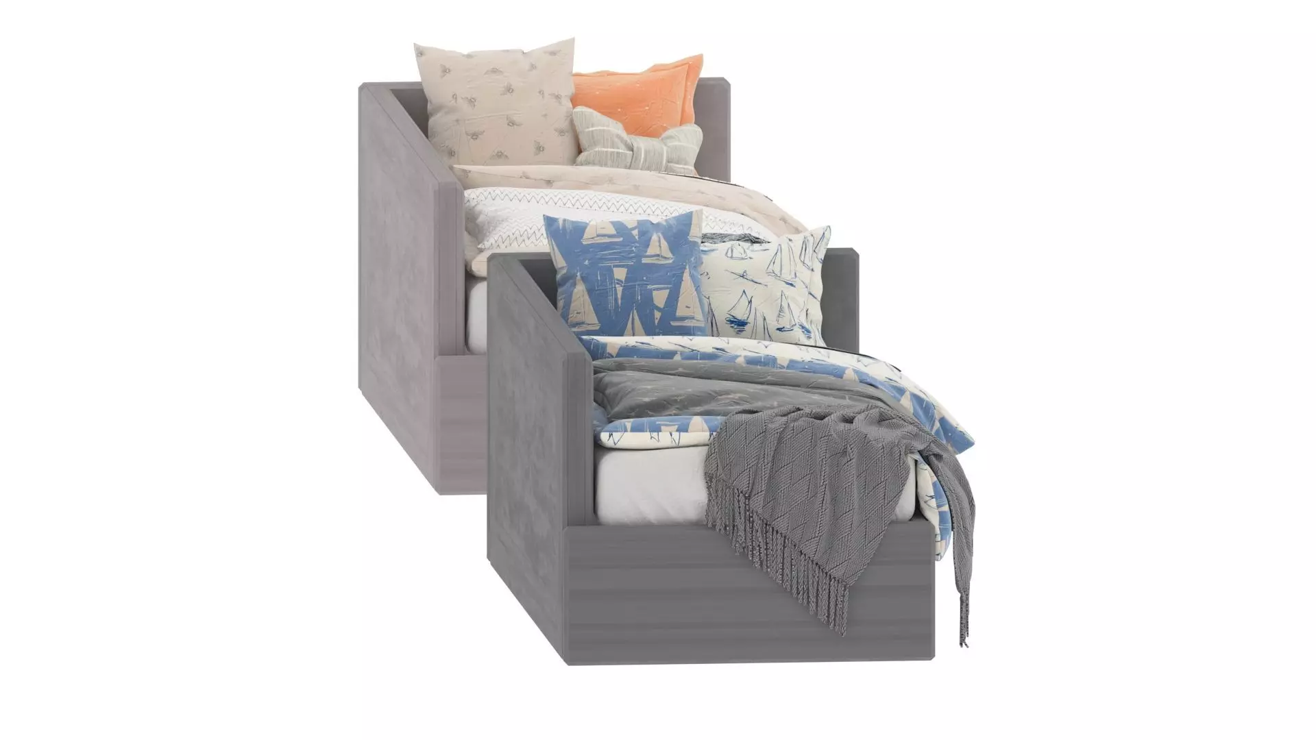 Child Bed Set 3D model_2