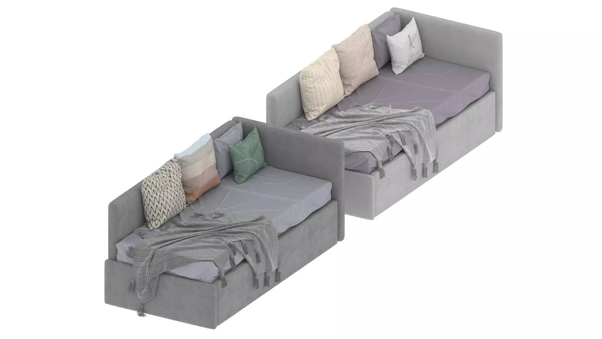 Child Bed Set 2 3D model_1