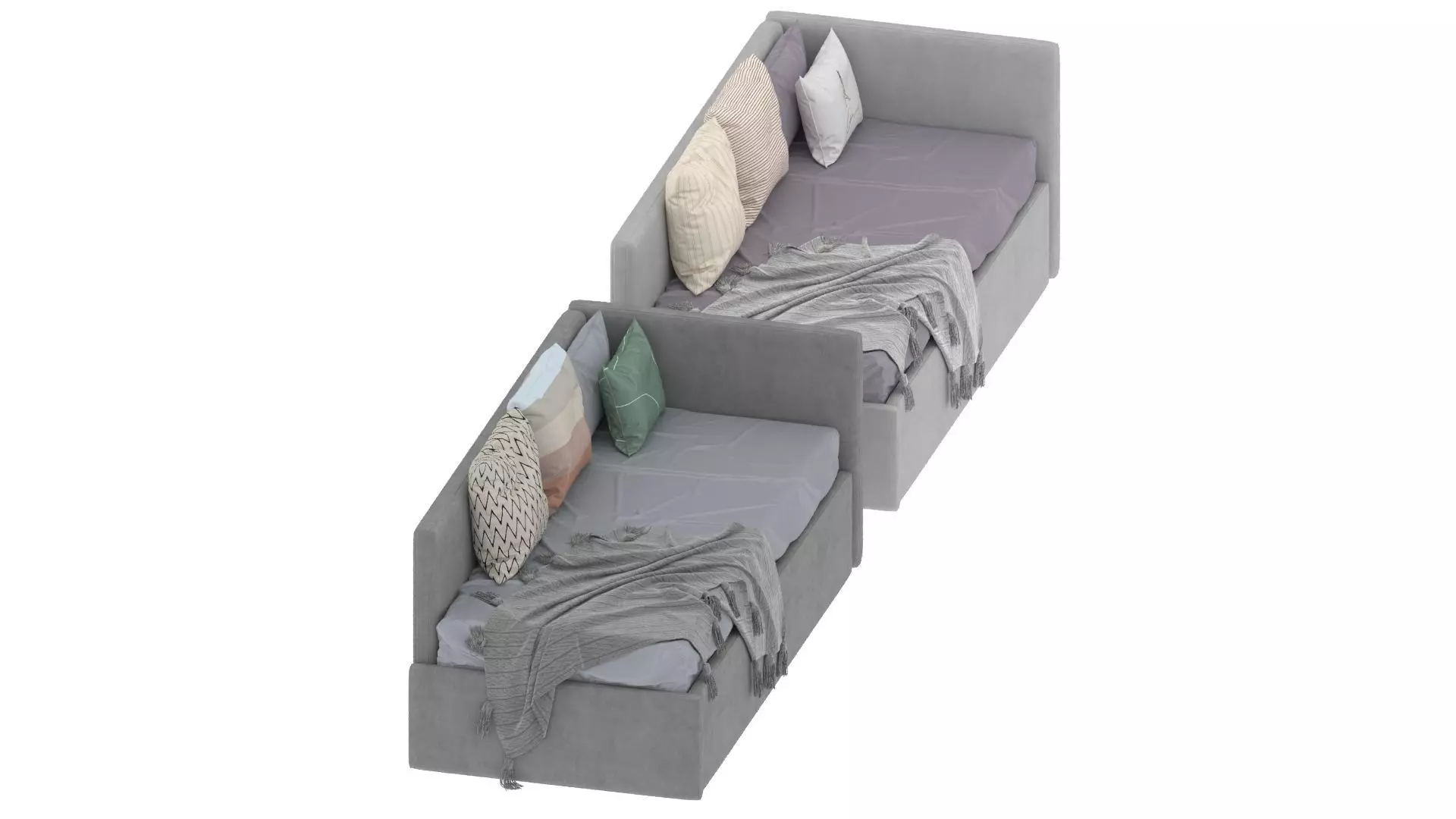 Child Bed Set 2 3D model_2