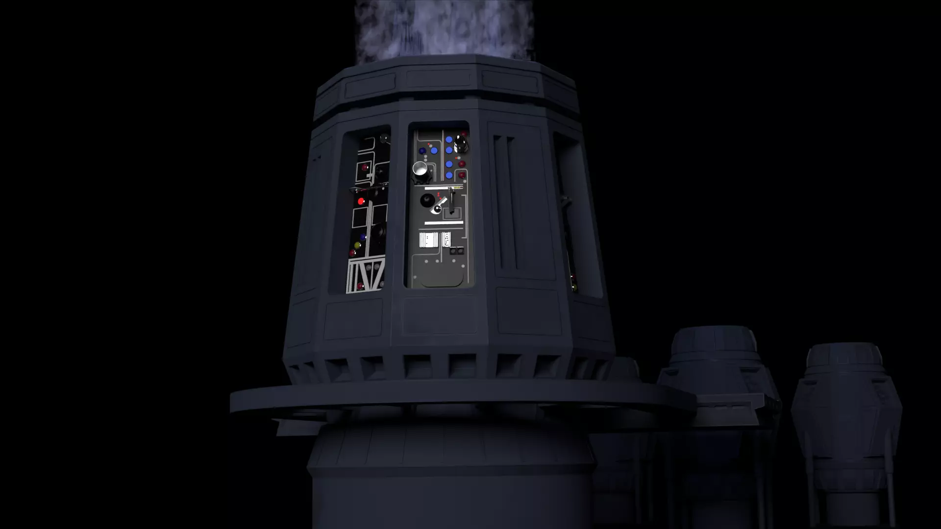 Set 2g - Tractor Beam Power Generator 1-6 scale Hottoys 3D print model_32