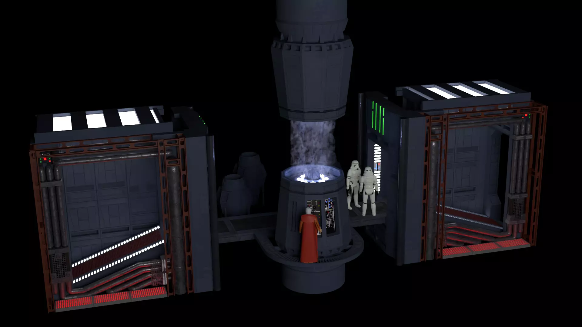 Set 2g - Tractor Beam Power Generator 1-6 scale Hottoys 3D print model_53