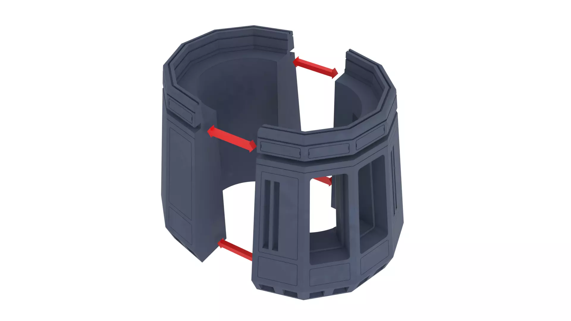 Set 2g - Tractor Beam Power Generator 1-6 scale Hottoys 3D print model_21