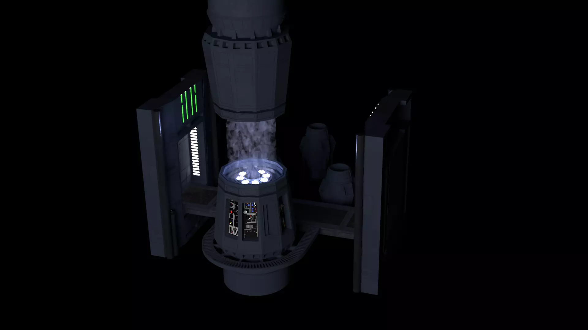 Set 2g - Tractor Beam Power Generator 1-6 scale Hottoys 3D print model_40