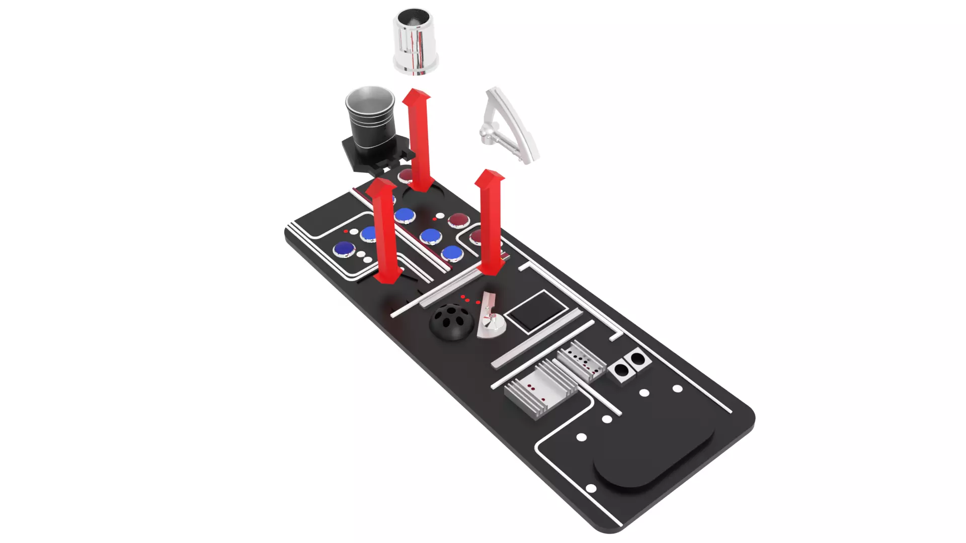 Set 2g - Tractor Beam Power Generator 1-6 scale Hottoys 3D print model_19