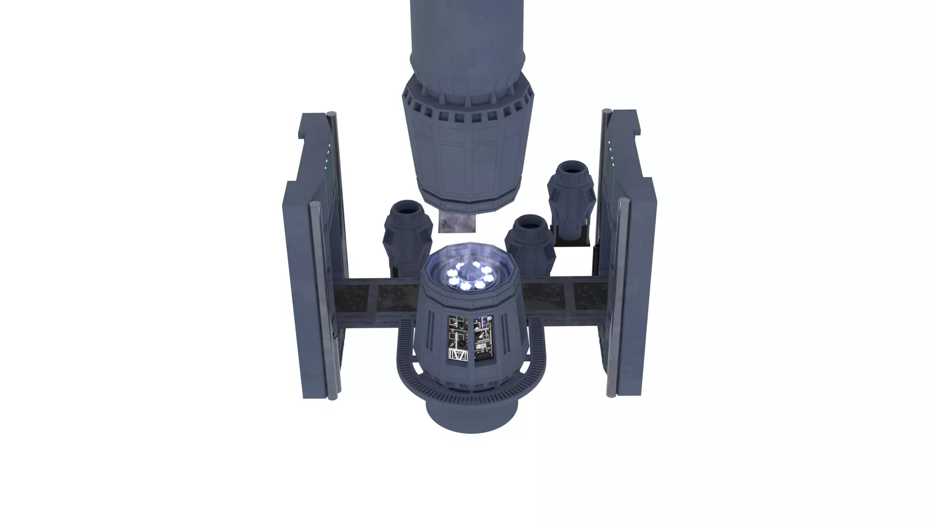 Set 2g - Tractor Beam Power Generator 1-6 scale Hottoys 3D print model_8