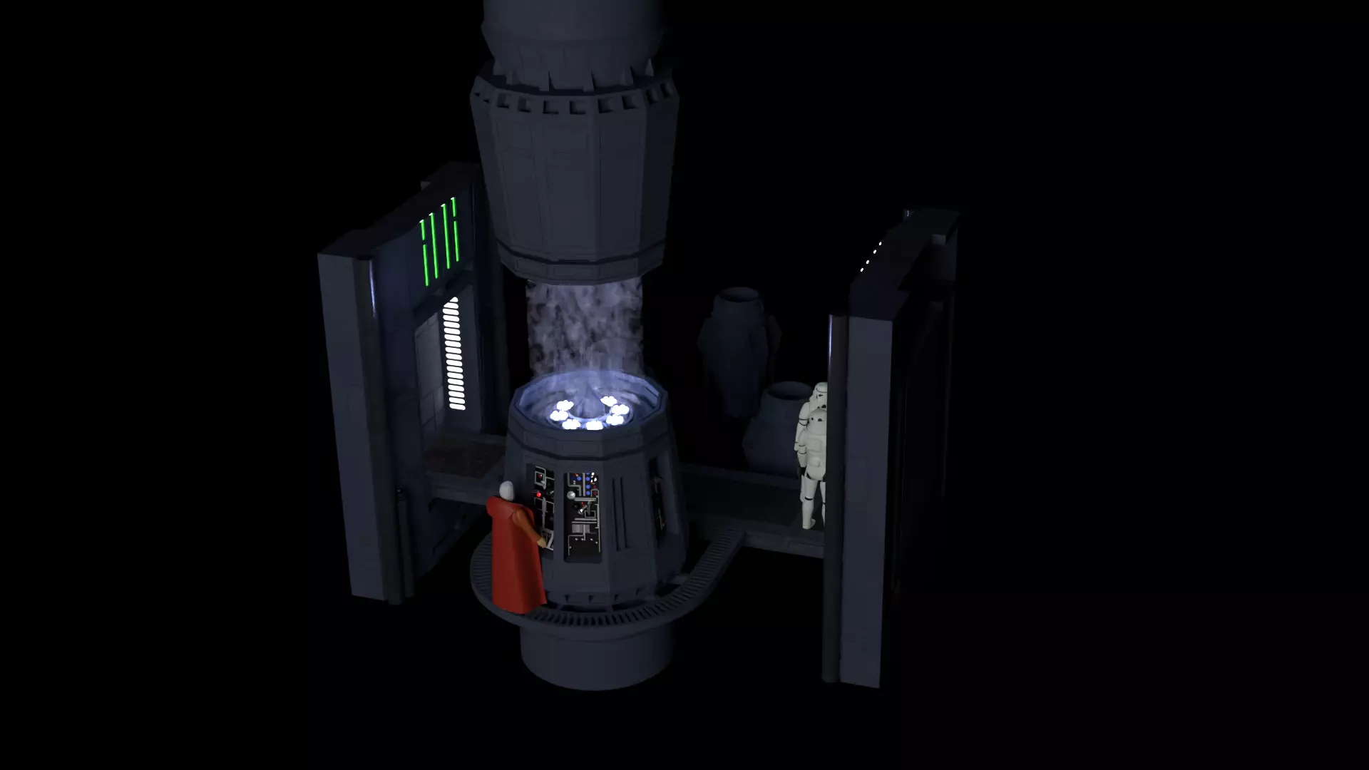 Set 2g - Tractor Beam Power Generator 1-6 scale Hottoys 3D print model_45