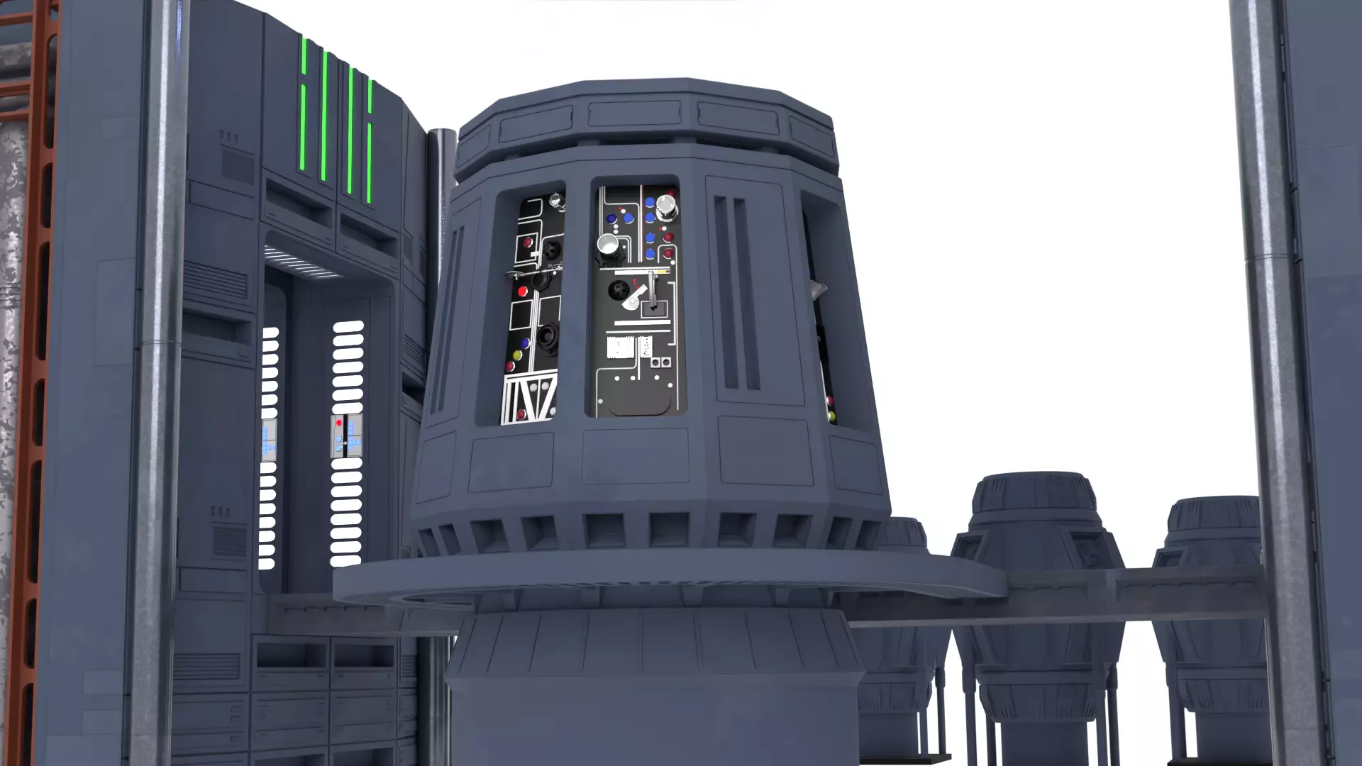 Set 2g - Tractor Beam Power Generator 1-6 scale Hottoys 3D print model_11