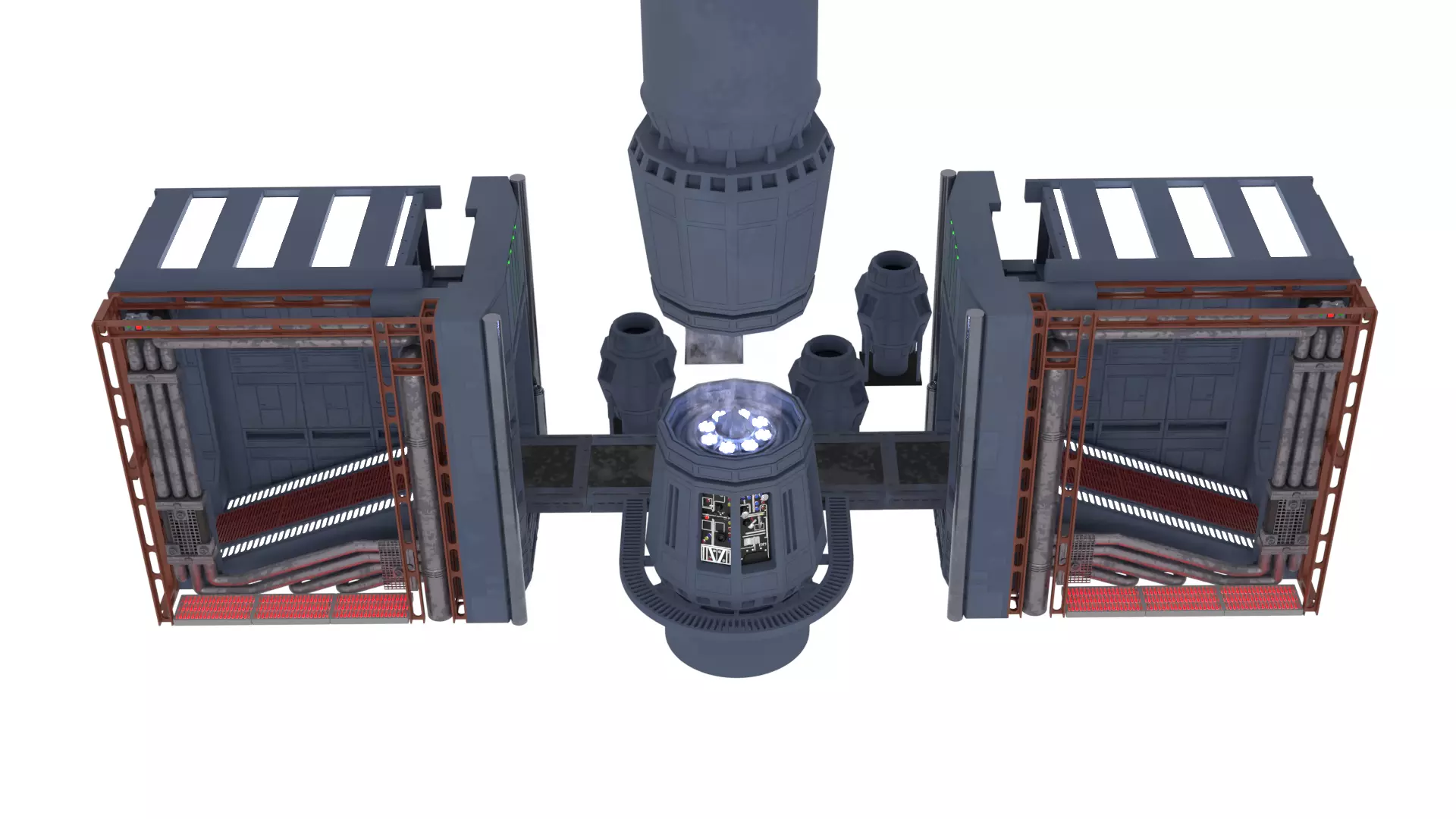 Set 2g - Tractor Beam Power Generator 1-6 scale Hottoys 3D print model_15