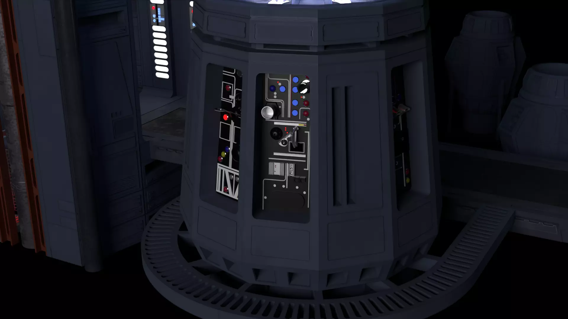 Set 2g - Tractor Beam Power Generator 1-6 scale Hottoys 3D print model_49