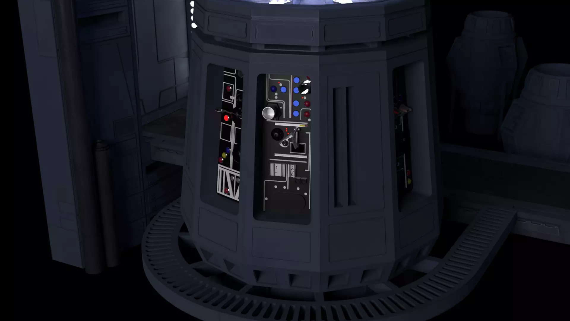 Set 2g - Tractor Beam Power Generator 1-6 scale Hottoys 3D print model_39