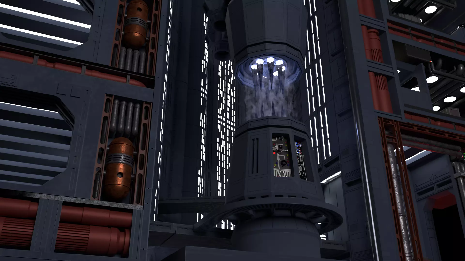 Set 2g - Tractor Beam Power Generator 1-6 scale Hottoys 3D print model_57