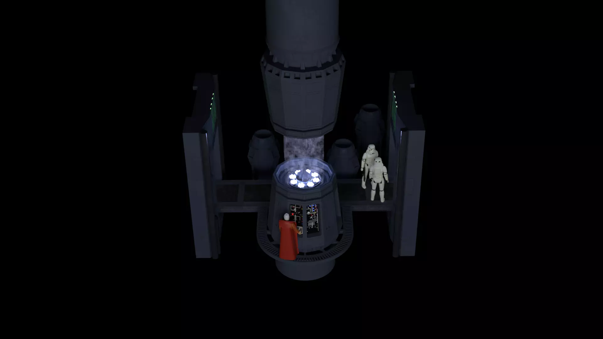 Set 2g - Tractor Beam Power Generator 1-6 scale Hottoys 3D print model_46