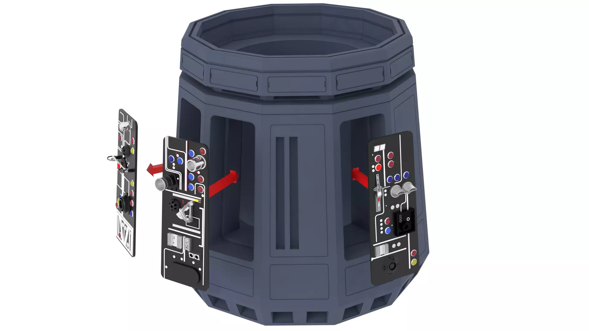 Set 2g - Tractor Beam Power Generator 1-6 scale Hottoys 3D print model_28