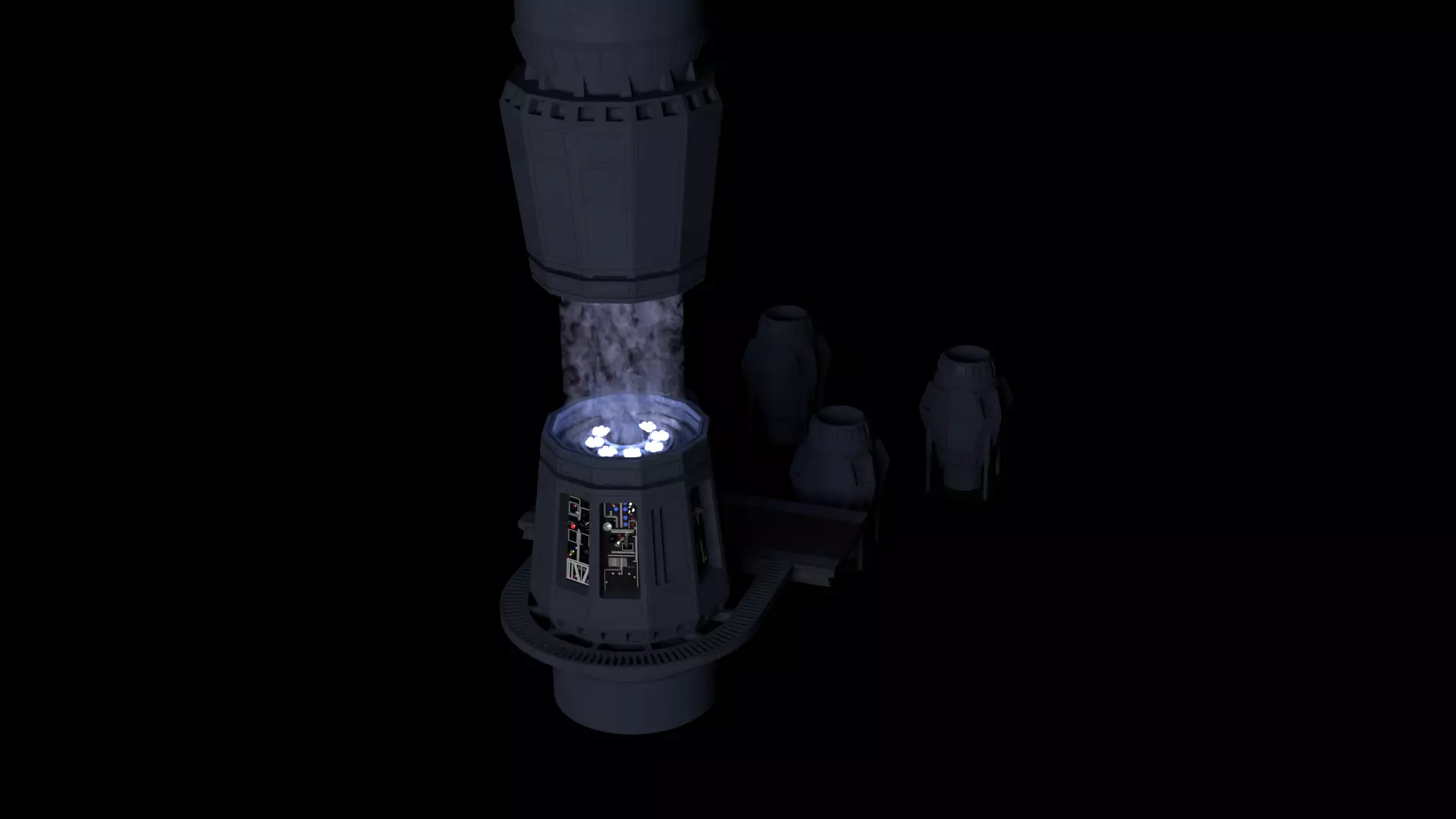 Set 2g - Tractor Beam Power Generator 1-6 scale Hottoys 3D print model_35