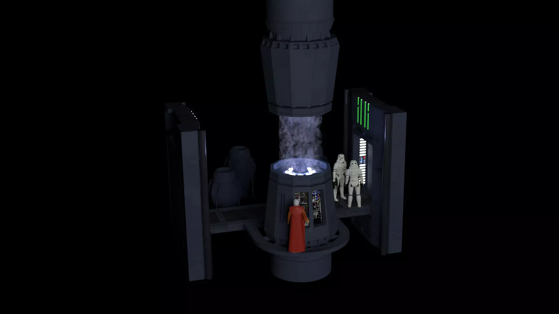 Set 2g - Tractor Beam Power Generator 1-6 scale Hottoys 3D print model_43