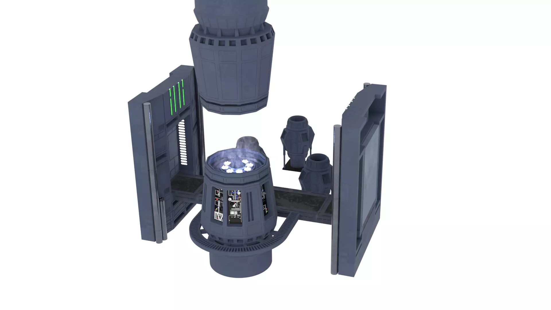 Set 2g - Tractor Beam Power Generator 1-6 scale Hottoys 3D print model_7