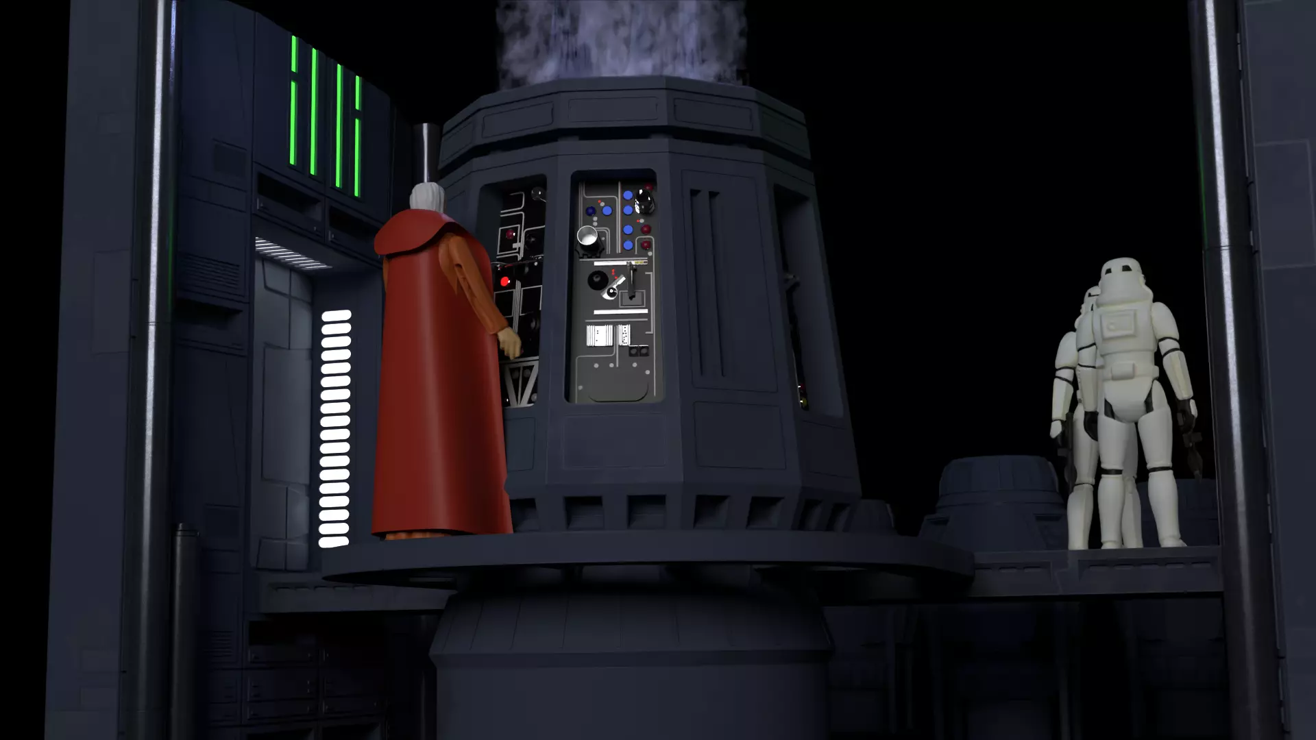 Set 2g - Tractor Beam Power Generator 1-6 scale Hottoys 3D print model_42