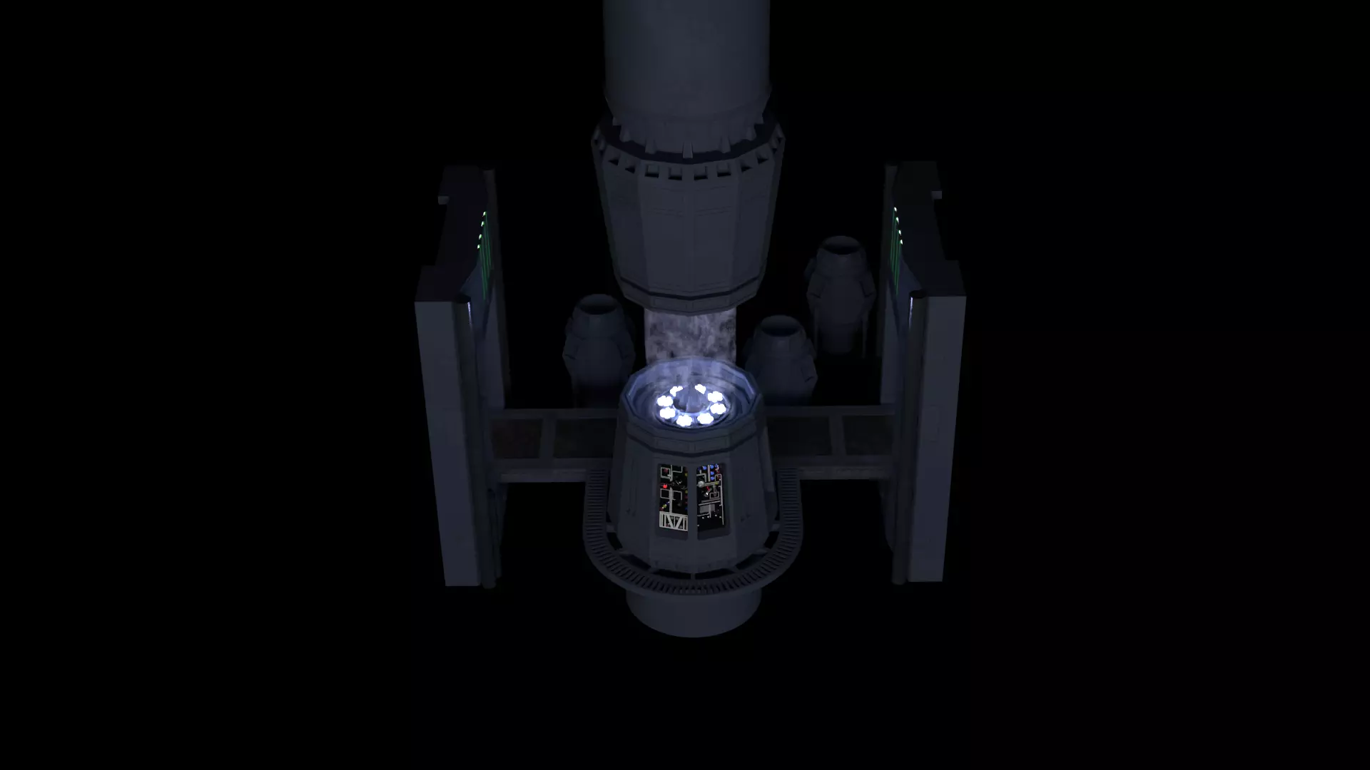 Set 2g - Tractor Beam Power Generator 1-6 scale Hottoys 3D print model_41