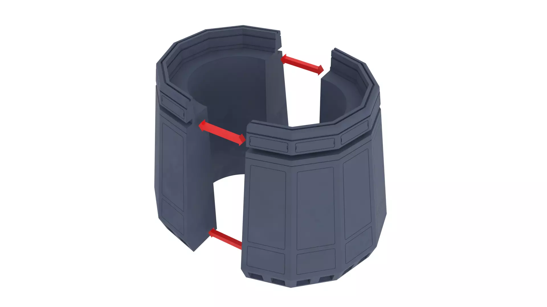 Set 2g - Tractor Beam Power Generator 1-6 scale Hottoys 3D print model_22