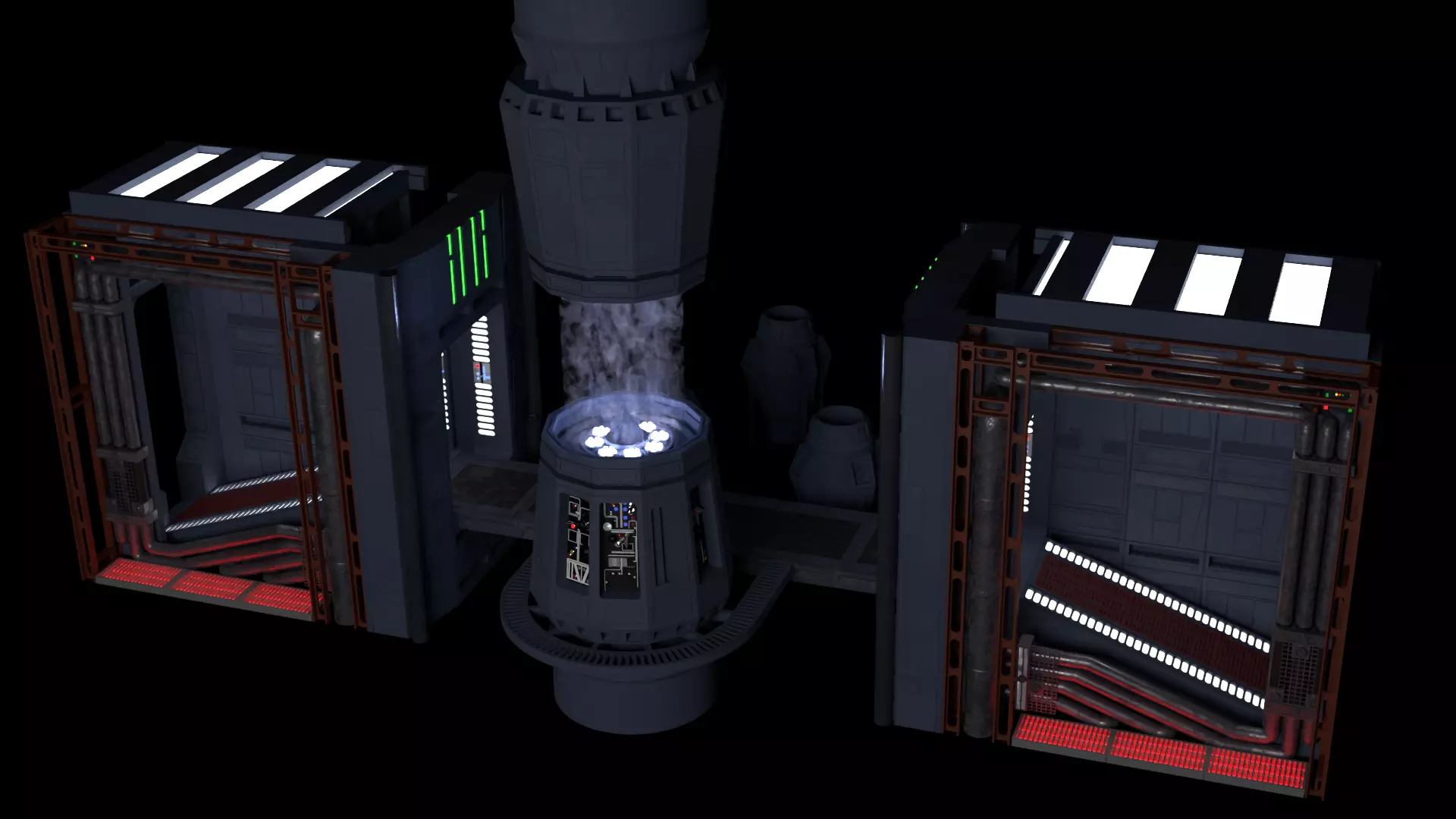 Set 2g - Tractor Beam Power Generator 1-6 scale Hottoys 3D print model_50