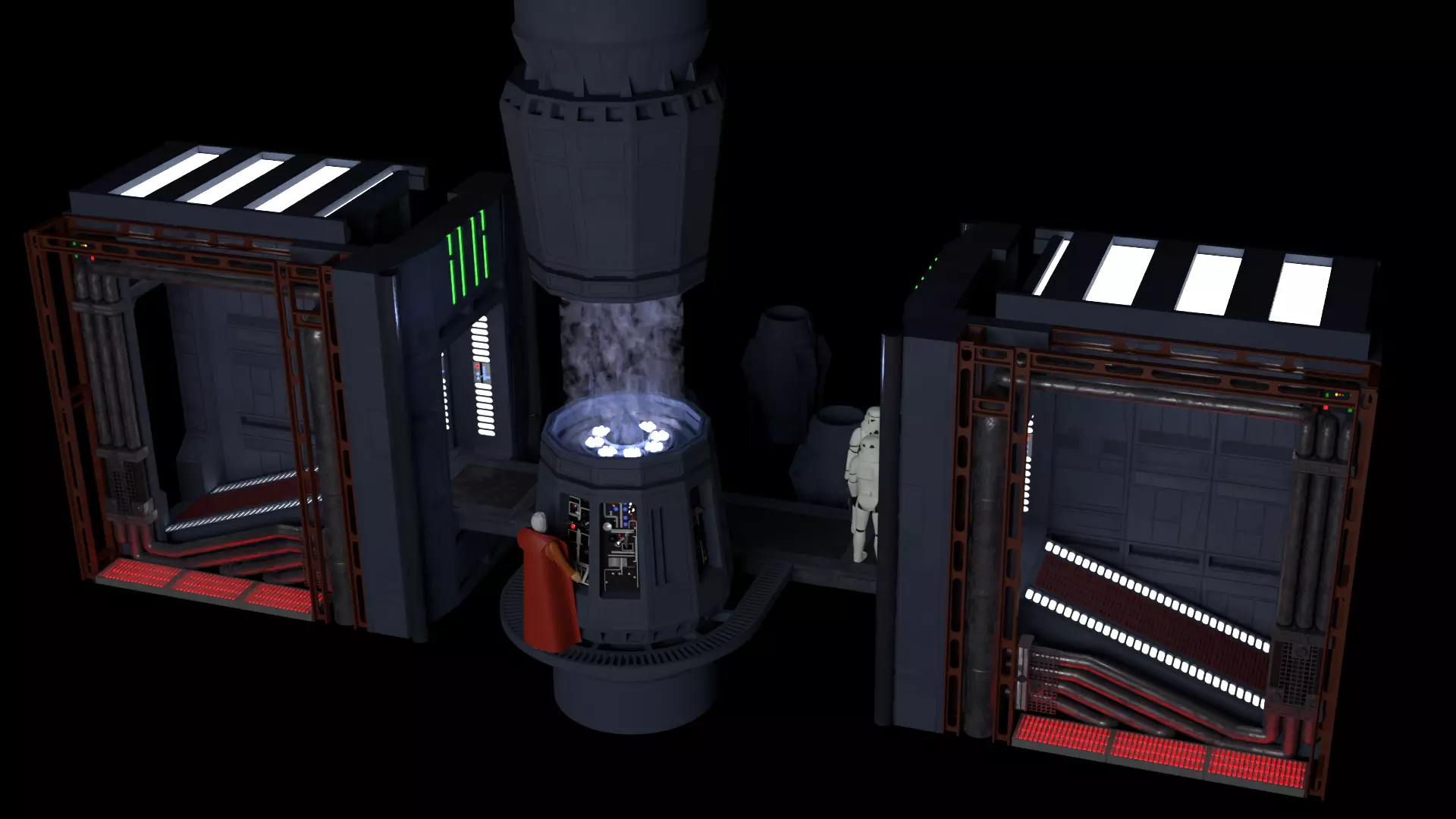 Set 2g - Tractor Beam Power Generator 1-6 scale Hottoys 3D print model_55