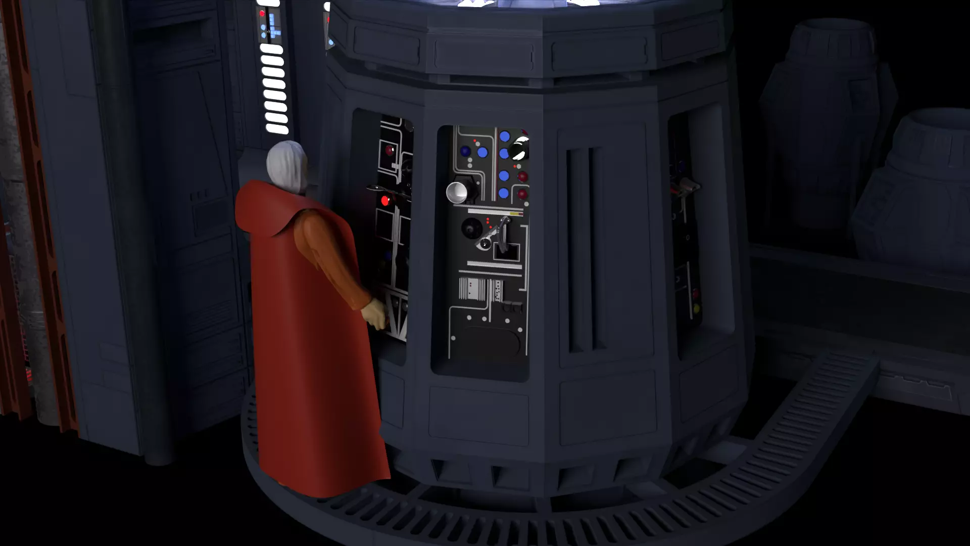 Set 2g - Tractor Beam Power Generator 1-6 scale Hottoys 3D print model_54