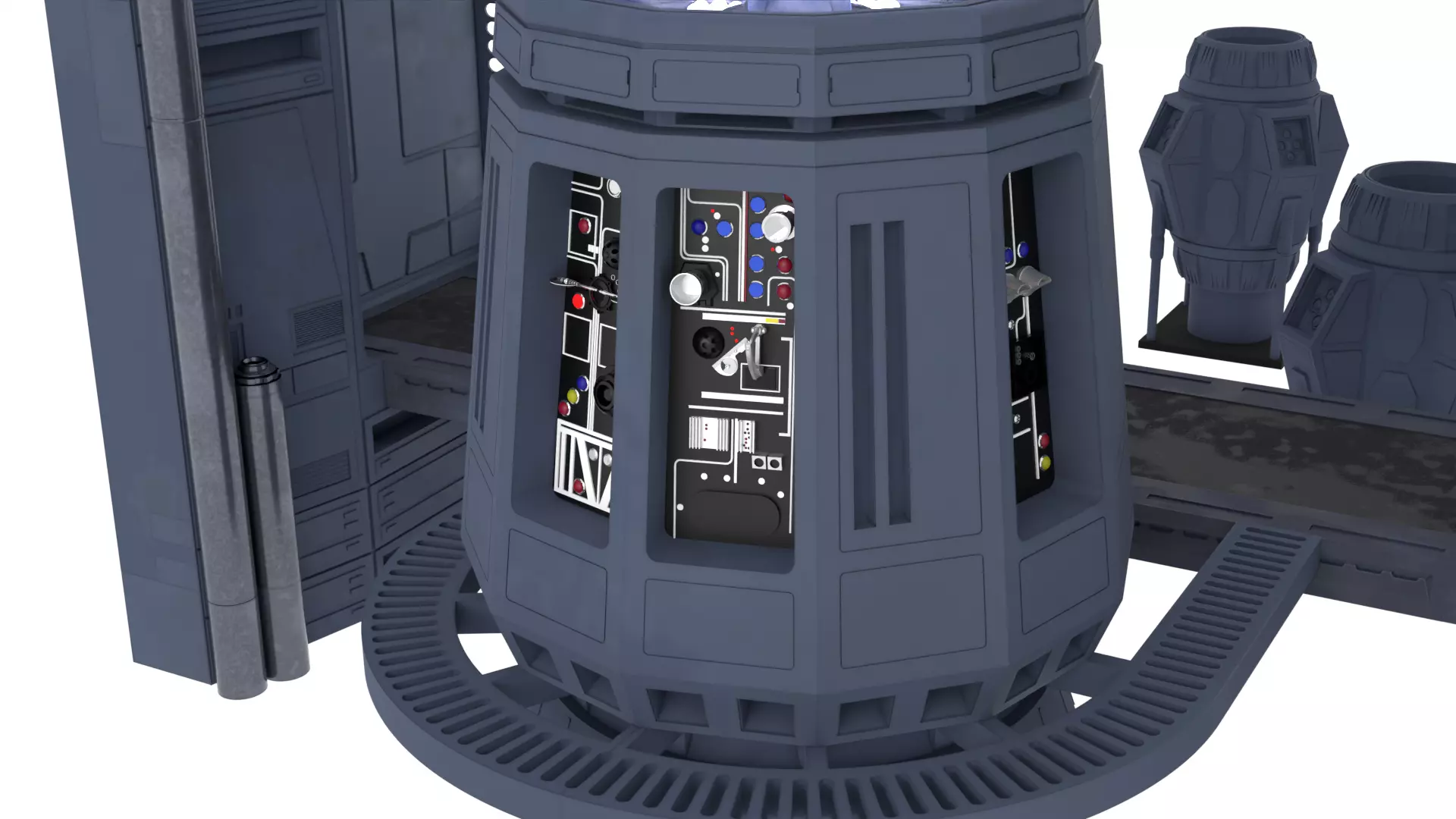 Set 2g - Tractor Beam Power Generator 1-6 scale Hottoys 3D print model_10