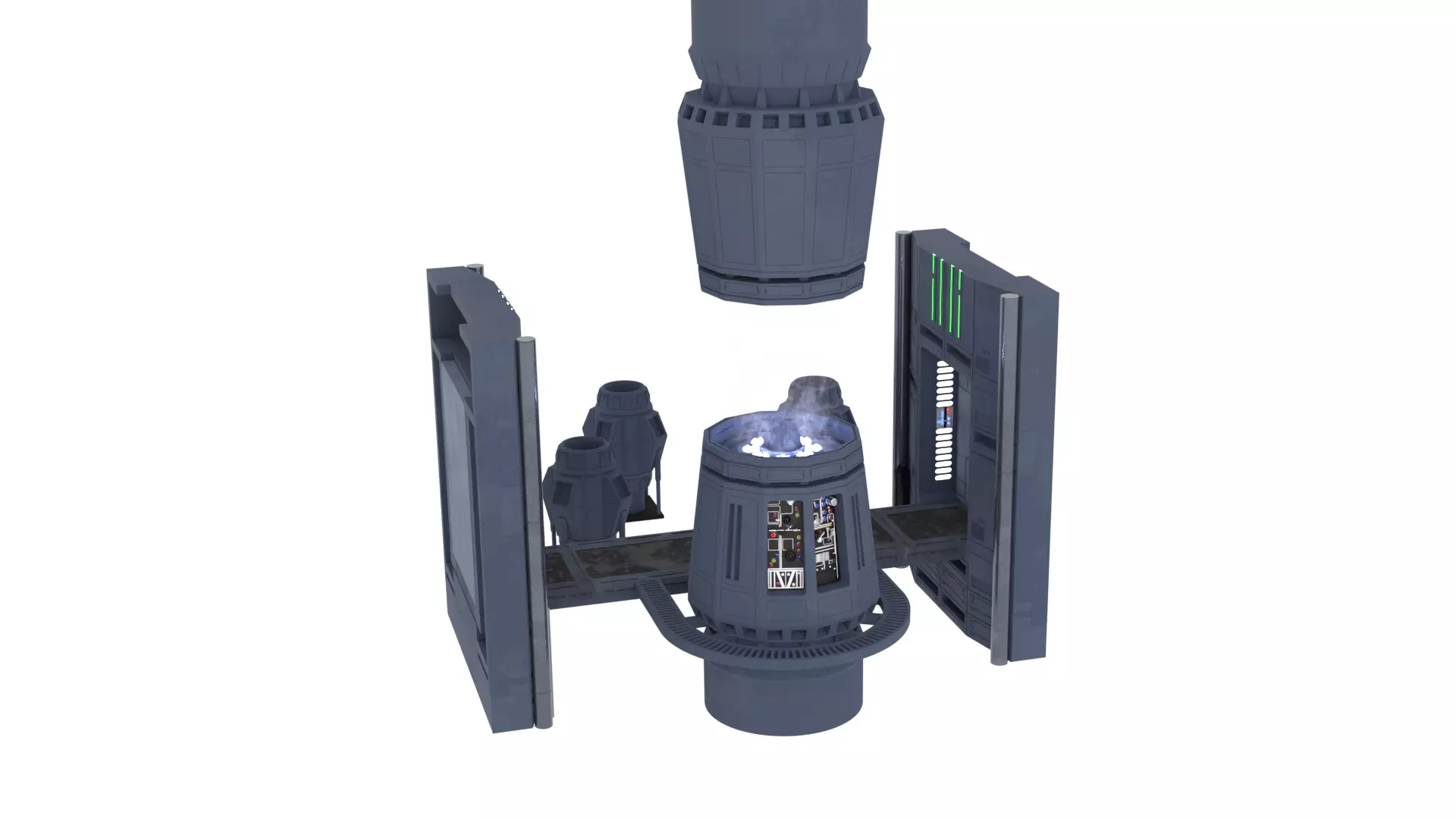 Set 2g - Tractor Beam Power Generator 1-6 scale Hottoys 3D print model_6