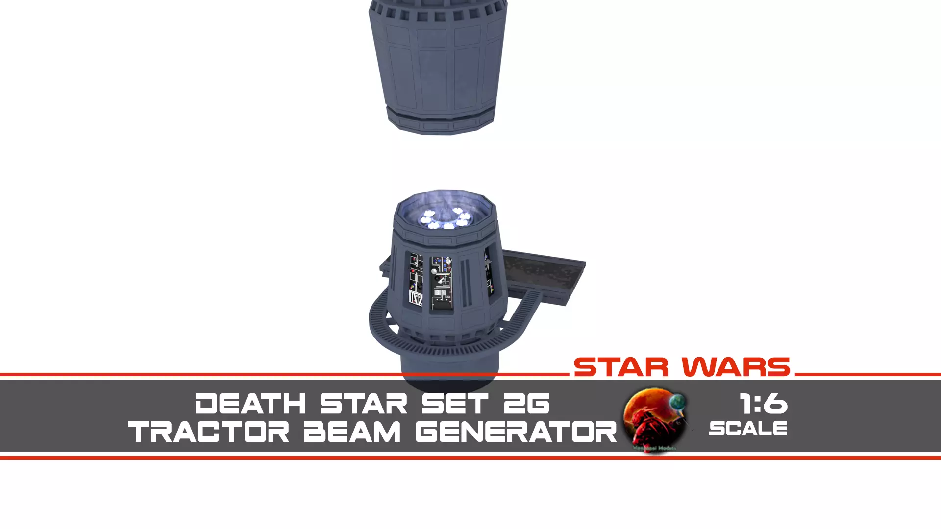 Set 2g - Tractor Beam Power Generator 1-6 scale Hottoys 3D print model_0