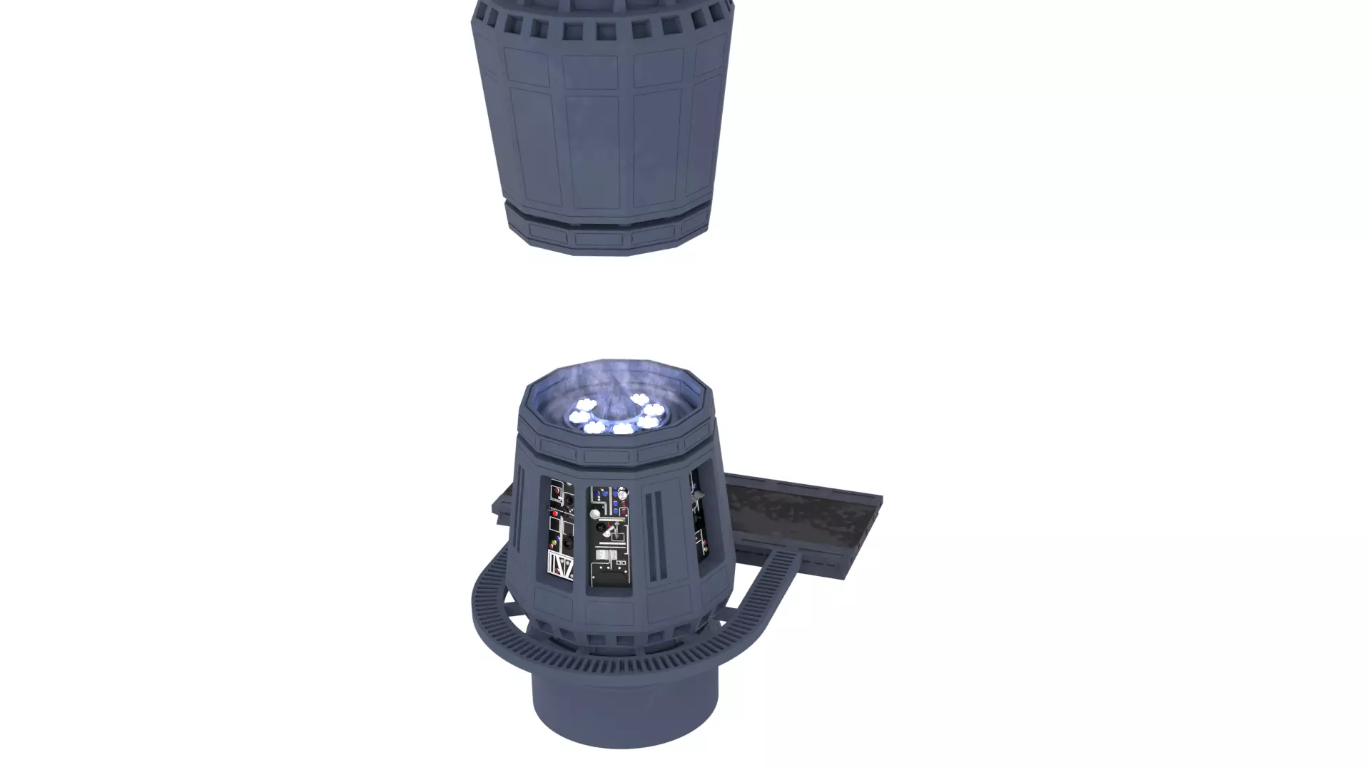 Set 2g - Tractor Beam Power Generator 1-6 scale Hottoys 3D print model_4