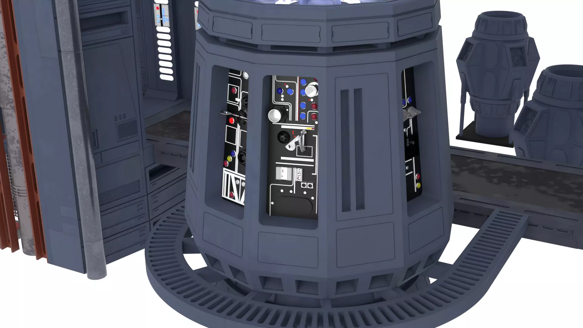 Set 2g - Tractor Beam Power Generator 1-6 scale Hottoys 3D print model_13