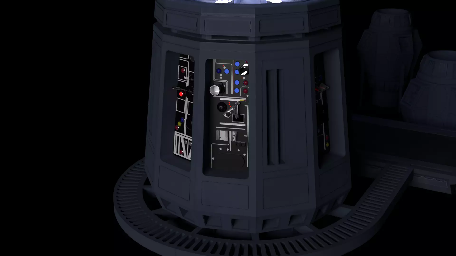 Set 2g - Tractor Beam Power Generator 1-6 scale Hottoys 3D print model_34