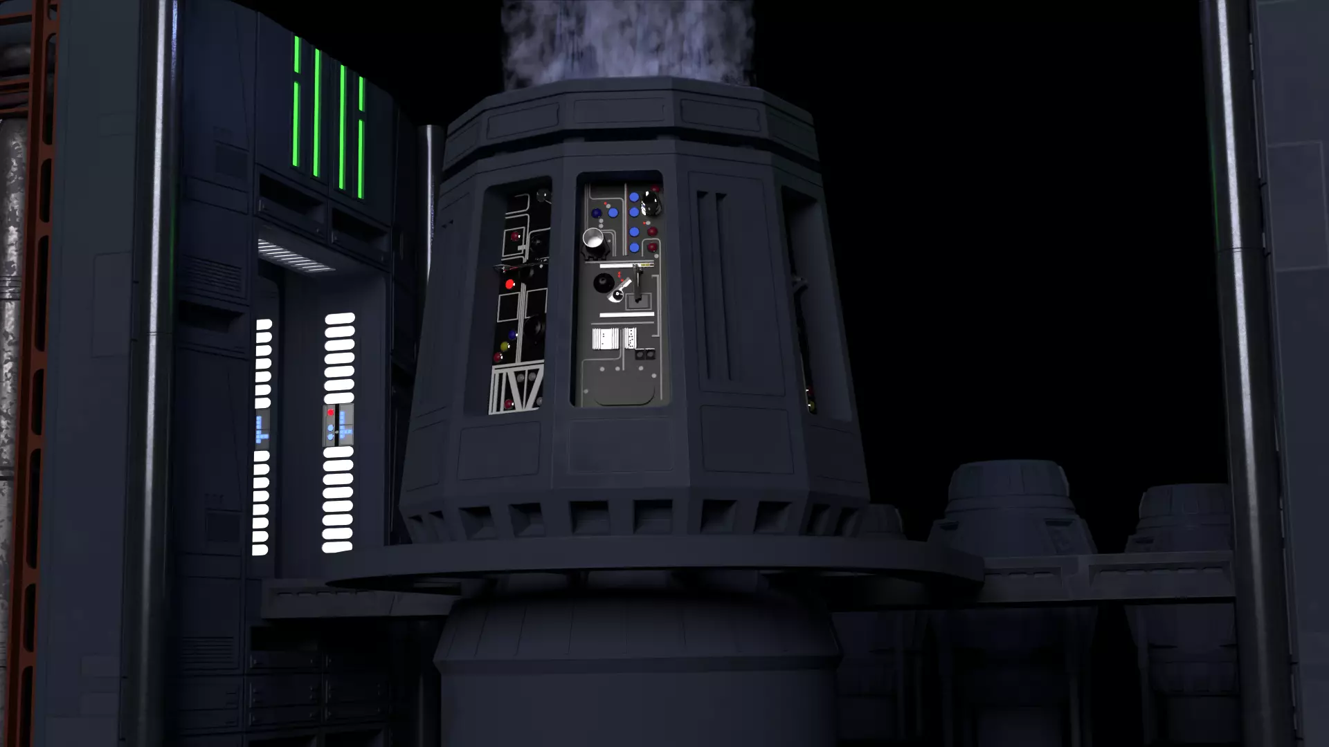 Set 2g - Tractor Beam Power Generator 1-6 scale Hottoys 3D print model_47