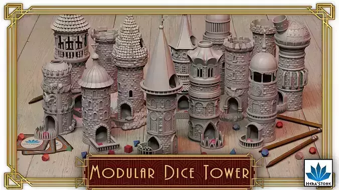 Modular dice towers
