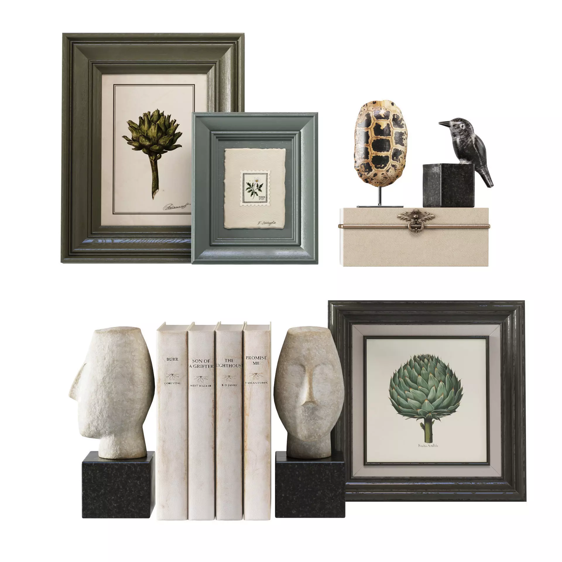 Decorative Set 02 3D model_1