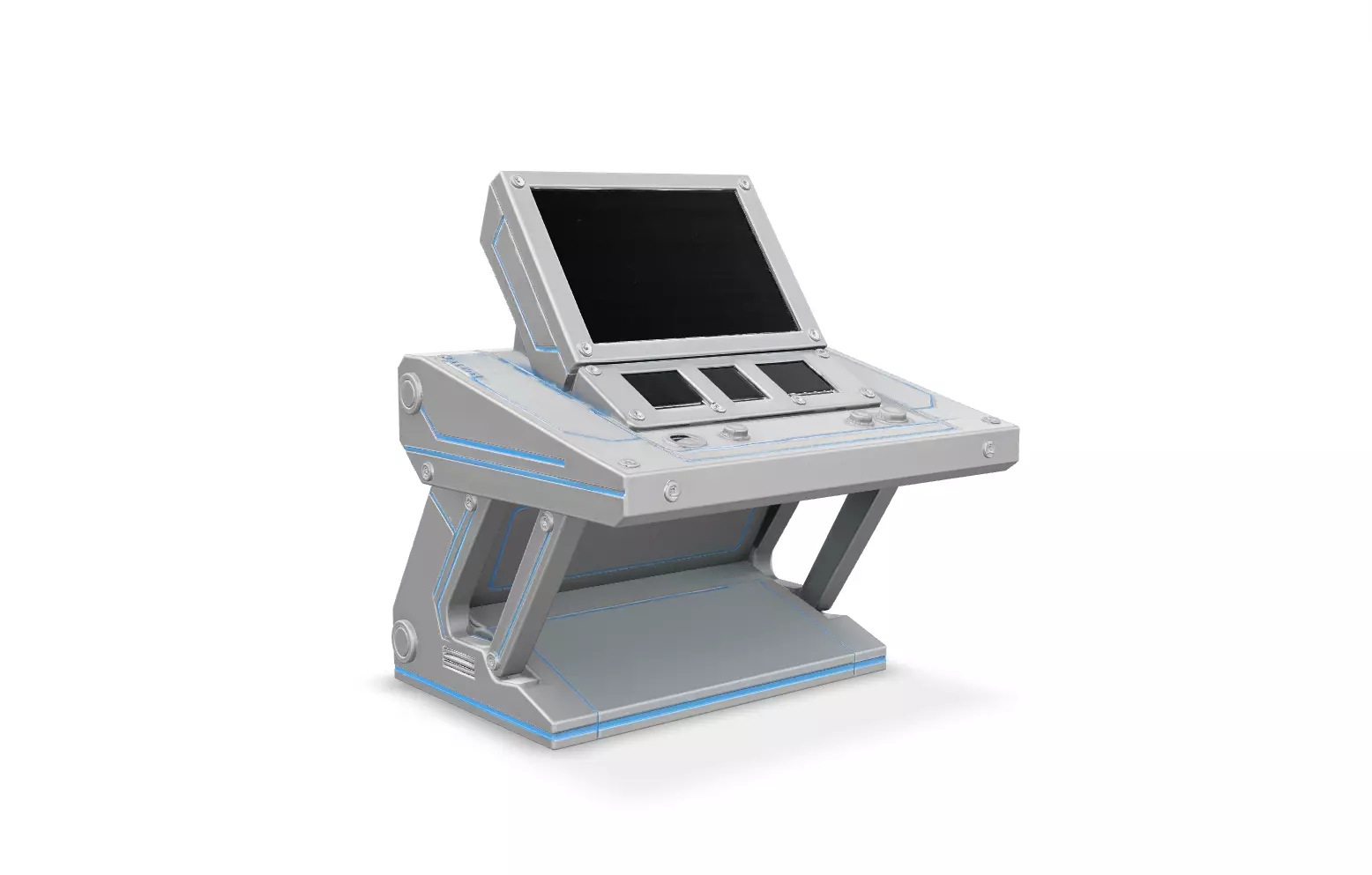 Sci Fi Lab Consoles Low-poly 3D model_22
