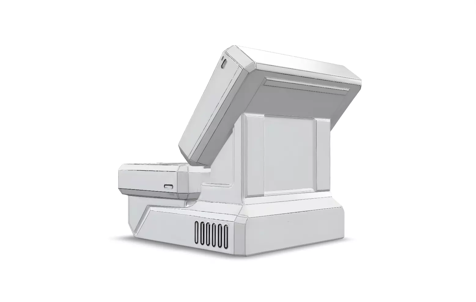 Sci Fi Lab Consoles Low-poly 3D model_4