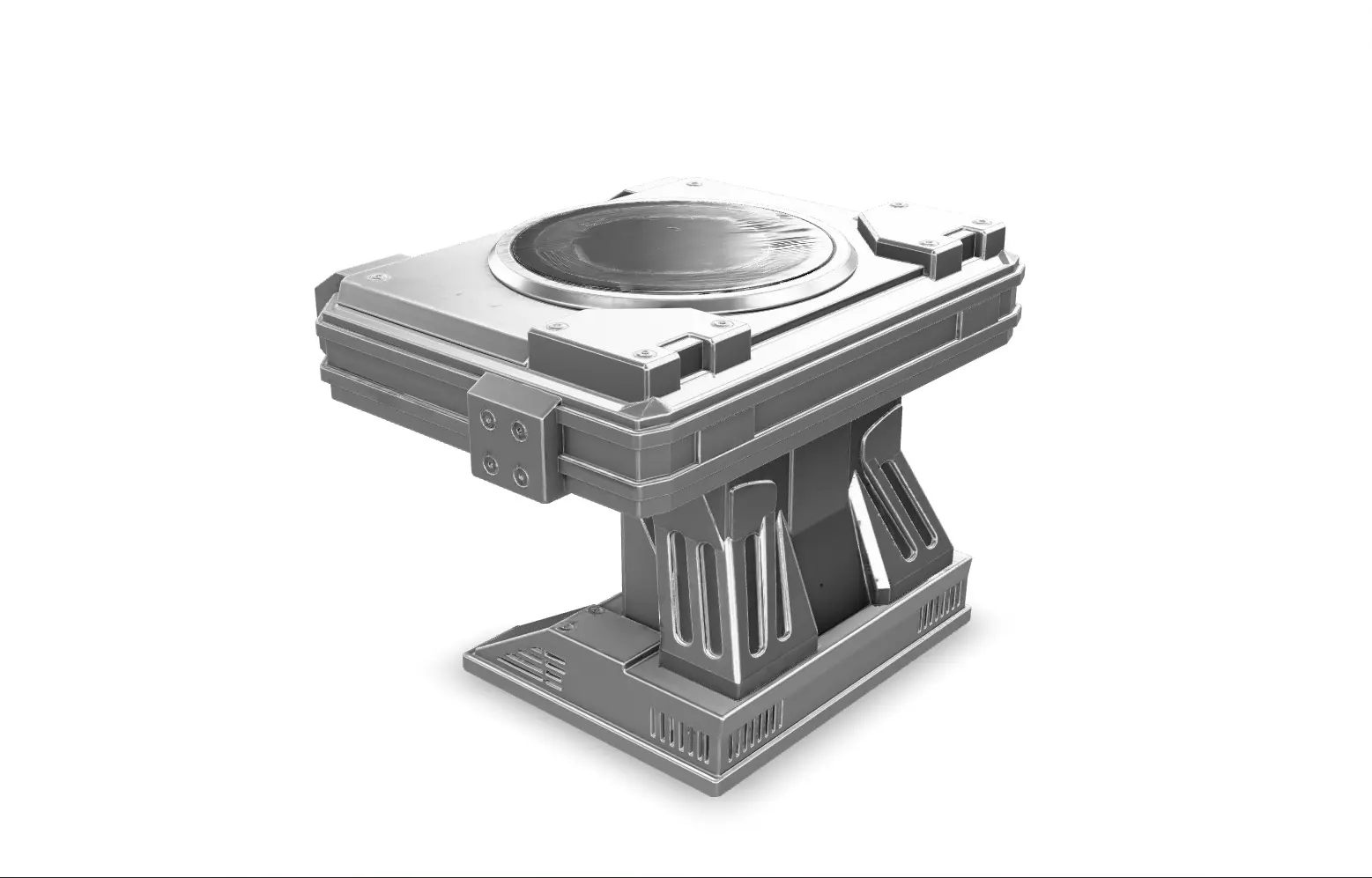 Sci Fi Lab Consoles Low-poly 3D model_15