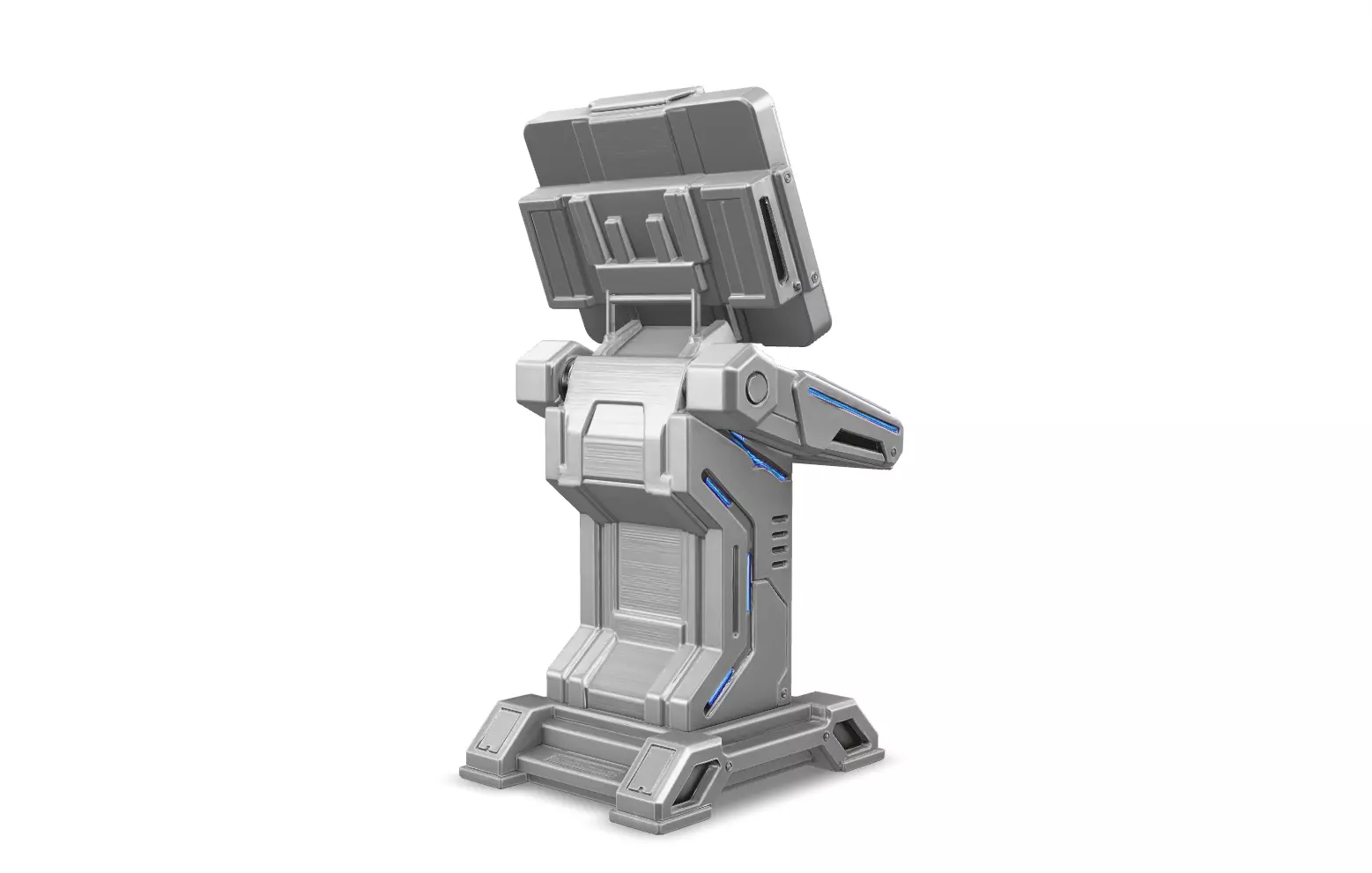 Sci Fi Lab Consoles Low-poly 3D model_12