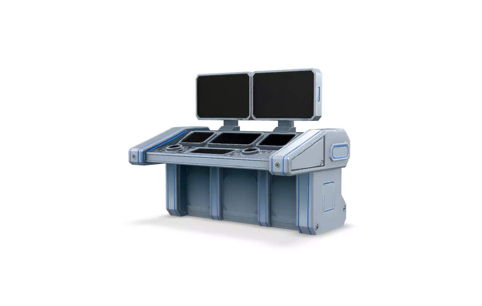 Sci Fi Lab Consoles Low-poly 3D model_25