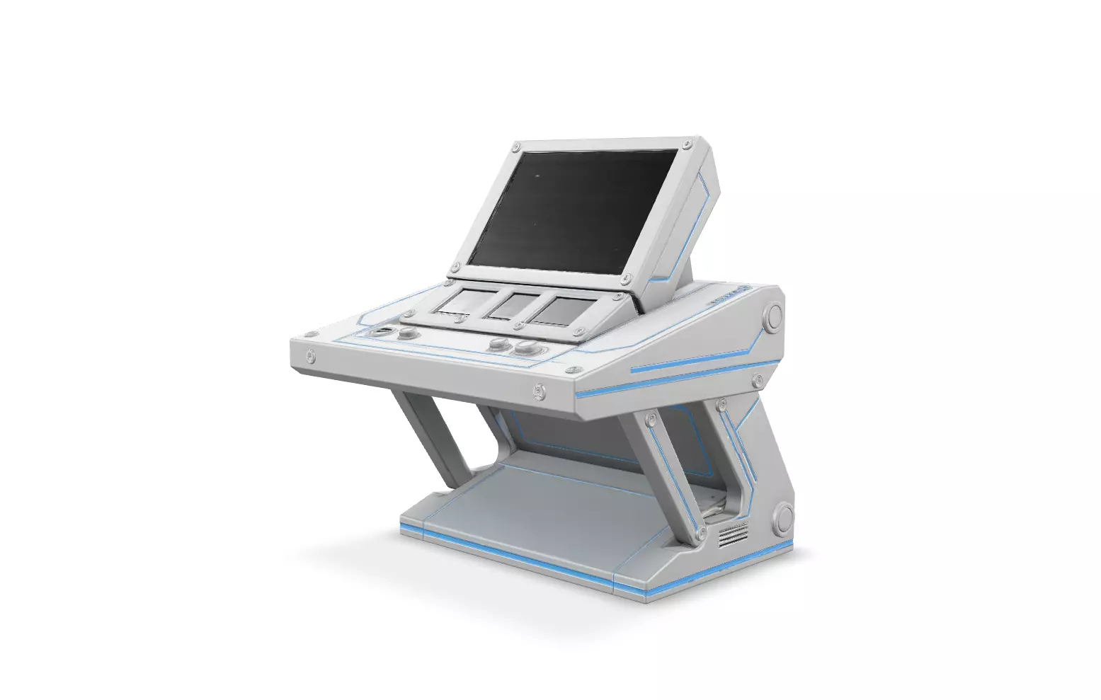 Sci Fi Lab Consoles Low-poly 3D model_21