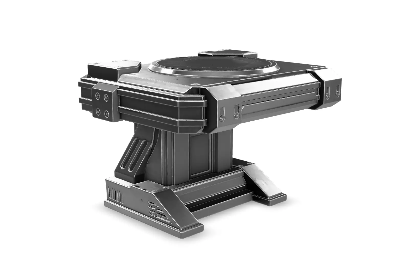 Sci Fi Lab Consoles Low-poly 3D model_16