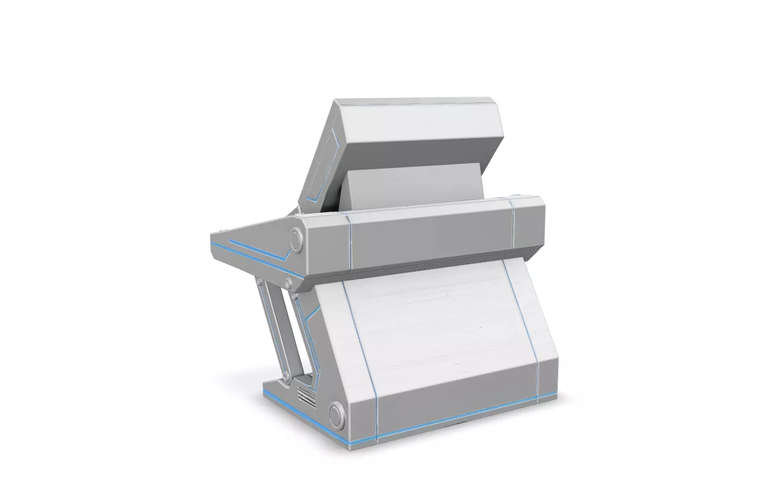 Sci Fi Lab Consoles Low-poly 3D model_23