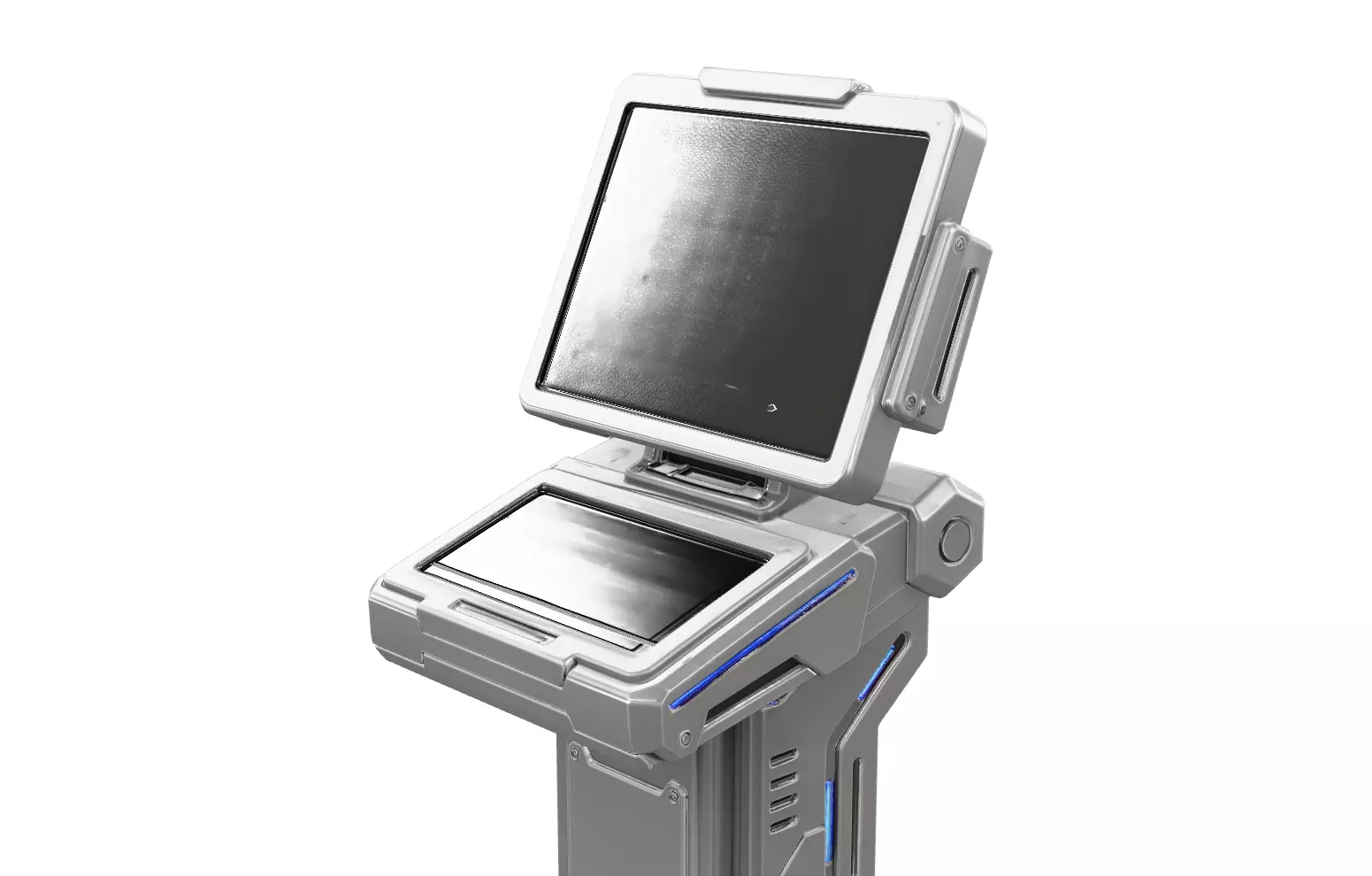 Sci Fi Lab Consoles Low-poly 3D model_13