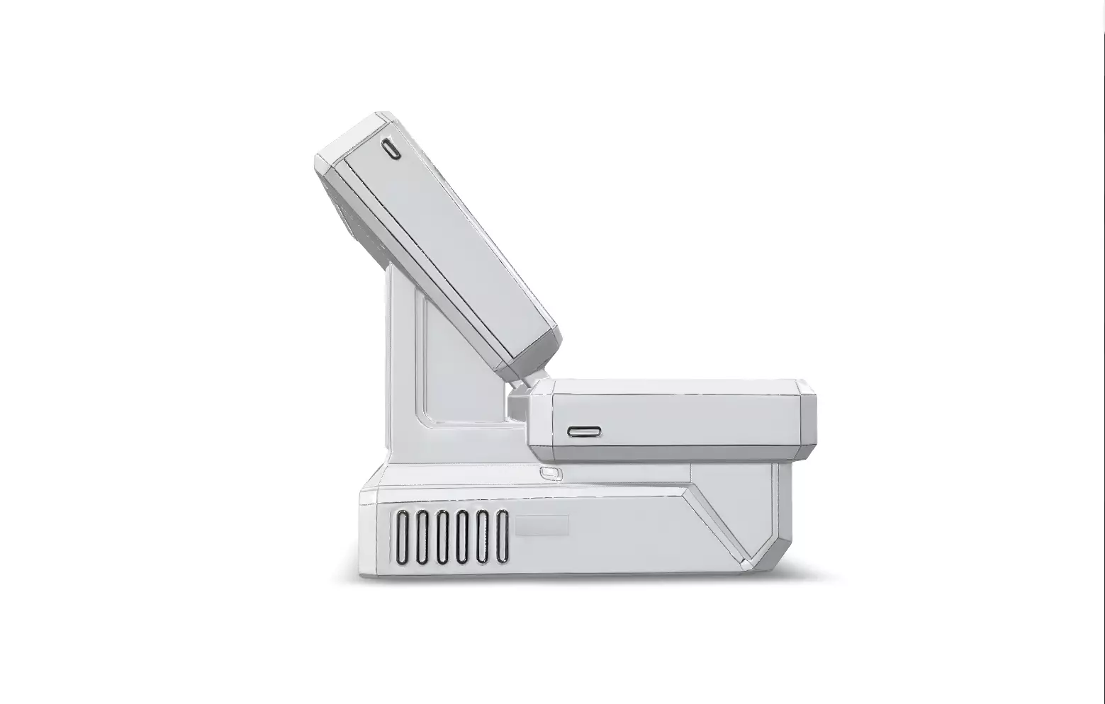 Sci Fi Lab Consoles Low-poly 3D model_5