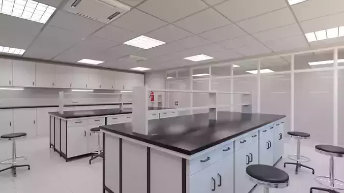 Science laboratory 3D model