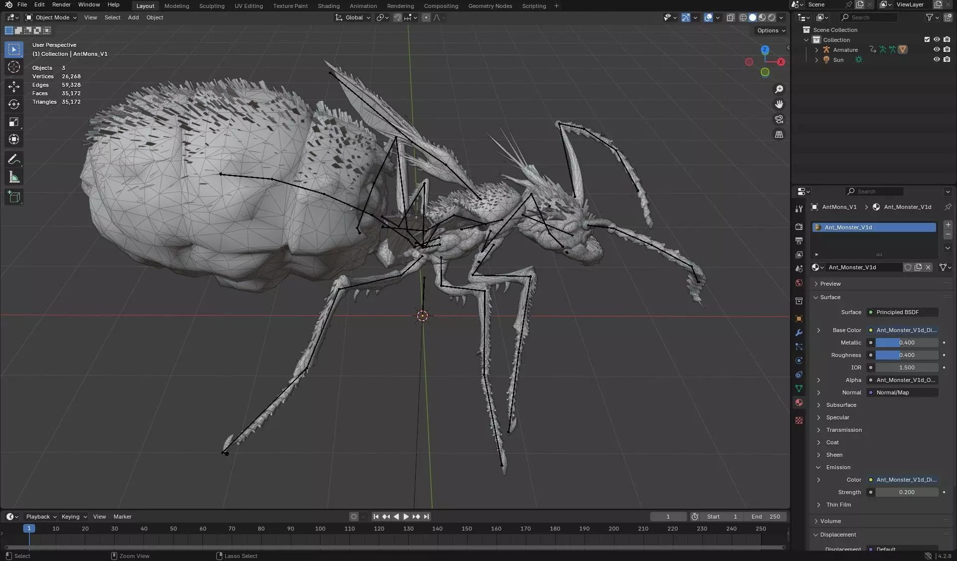 Ant Monster-V1d 3D model_19